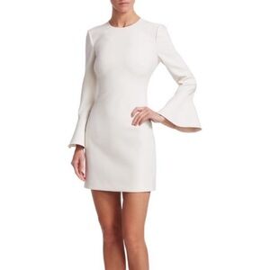 ELIZABETH AND JAMES Dress Size 10 Off White Bell Sleeves Quiet Luxury Above Knee
